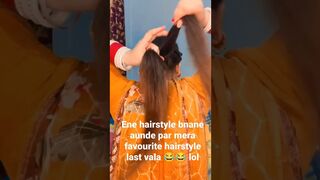 Mera favourite hairstyle #viral #trending #youtubeshorts #hairstyle #shorts #challenge