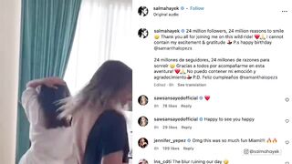 Salma Hayek: actriz celebra bailando sus 24 millones en Instagram