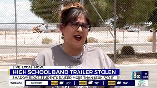 Band trailer stolen from northwest Las Vegas high school campus