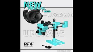 RF-6565TVW Strong Flexible Double Arm #microscope Mobile phone maintenance , 144LED Light#rf4