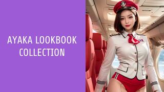 [4K] 전용기 스튜어디스 시크릿 유니폼 룩북 Private flight #stewardess secret uniform 専用機スチュワーデスシークレット制服 #lookbook #1