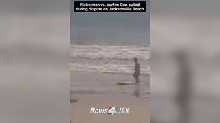 A dispute on the beach turned ugly when a fisherman pulled a gun on a surfer. #Florida