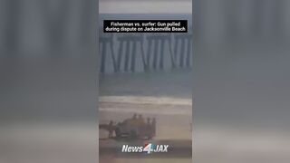 A dispute on the beach turned ugly when a fisherman pulled a gun on a surfer. #Florida