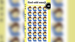 Guess the emoji game challenge find odd one #shortvideo #youtunevideo #find