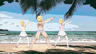 Just Dance Together! Beach Dance with Idol Ruby, Kana and Pieyon - Oshi no Ko Op YOASOBI -「アイドル」