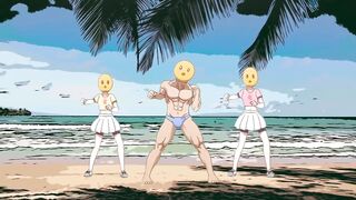 Just Dance Together! Beach Dance with Idol Ruby, Kana and Pieyon - Oshi no Ko Op YOASOBI -「アイドル」