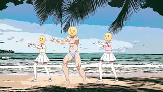 Just Dance Together! Beach Dance with Idol Ruby, Kana and Pieyon - Oshi no Ko Op YOASOBI -「アイドル」