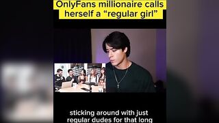 OnlyFans millionaire calls herself a “regular girl” #whateverpodcast #reactionvideo #dating