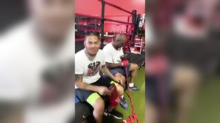 Charleston White and Anthony Dewberry in the Gym Training for Celebrity Boxing Match