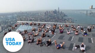 New York City fitness class brings yoga up 100 stories in the air | USA TODAY