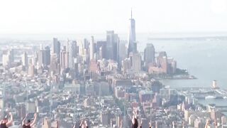 New York City fitness class brings yoga up 100 stories in the air | USA TODAY