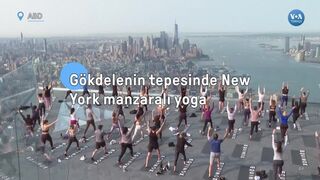 Gökdelenin tepesinde New York manzaralı yoga| VOA Türkçe