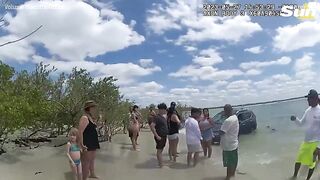 Reckless driver arrested after near miss with families on Florida Beach