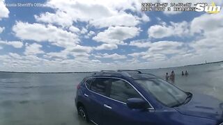 Reckless driver arrested after near miss with families on Florida Beach