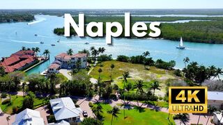 Naples Beach By Drone, Gordon's Pass, Naples, Florida
