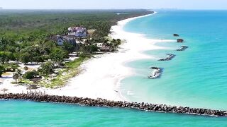 Naples Beach By Drone, Gordon's Pass, Naples, Florida