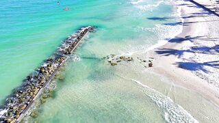 Naples Beach By Drone, Gordon's Pass, Naples, Florida