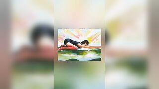 Wall painting of Yoga. #painting #youtube #ytshorts #shorts