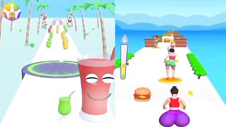 Juice Run Vs Twerk Race - All Levels Gameplay Android iOS New Video @aadizone11