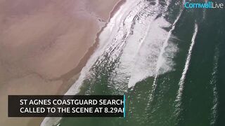 BMW washed out to sea after parking on Cornish beach