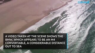 BMW washed out to sea after parking on Cornish beach