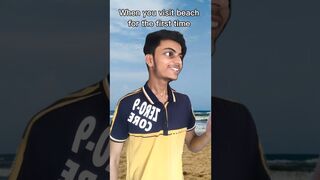 When you visit beach first time #short #comedy #ytshorts