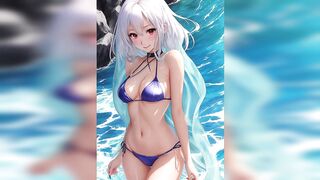 Anime Girls in Hot Bikinis [AI Lookbook] - Hot Summer and Hot Bikini Girls