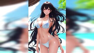 Anime Girls in Hot Bikinis [AI Lookbook] - Hot Summer and Hot Bikini Girls