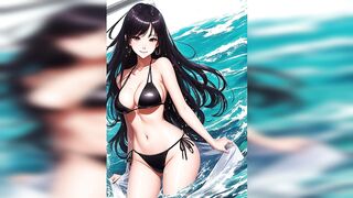 Anime Girls in Hot Bikinis [AI Lookbook] - Hot Summer and Hot Bikini Girls