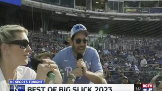 Patrick Mahomes at celebrity softball game