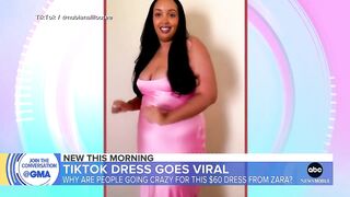 $60 pink dress from Zara goes viral on TikTok l GMA