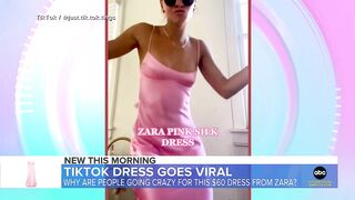 $60 pink dress from Zara goes viral on TikTok l GMA