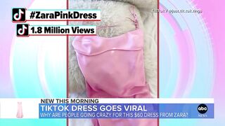 $60 pink dress from Zara goes viral on TikTok l GMA