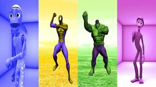 DANCE CHALLENGE spiderman vs hulk vs me kemaste - el taiger ???? Alien Green dance ????