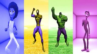 DANCE CHALLENGE spiderman vs hulk vs me kemaste - el taiger ???? Alien Green dance ????