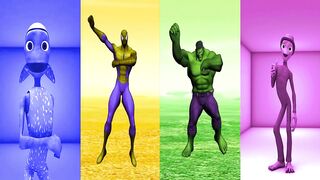 DANCE CHALLENGE spiderman vs hulk vs me kemaste - el taiger ???? Alien Green dance ????