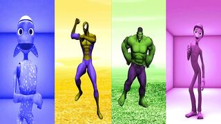 DANCE CHALLENGE spiderman vs hulk vs me kemaste - el taiger ???? Alien Green dance ????