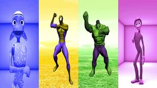 DANCE CHALLENGE spiderman vs hulk vs me kemaste - el taiger ???? Alien Green dance ????