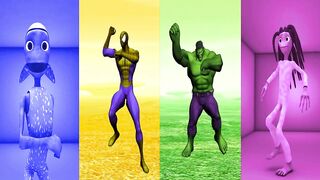 DANCE CHALLENGE spiderman vs hulk vs me kemaste - el taiger ???? Alien Green dance ????