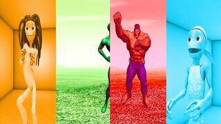 DANCE CHALLENGE spiderman vs hulk vs me kemaste - el taiger ???? Alien Green dance ????