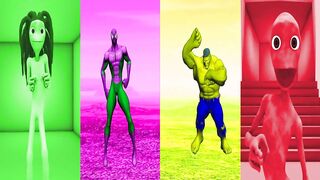 DANCE CHALLENGE spiderman vs hulk vs me kemaste - el taiger ???? Alien Green dance ????