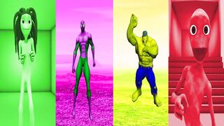 DANCE CHALLENGE spiderman vs hulk vs me kemaste - el taiger ???? Alien Green dance ????