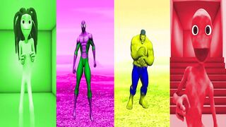 DANCE CHALLENGE spiderman vs hulk vs me kemaste - el taiger ???? Alien Green dance ????