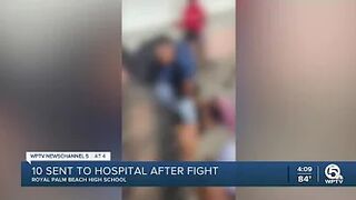 10 people taken to hospital after fight at Royal Palm Beach Community High School