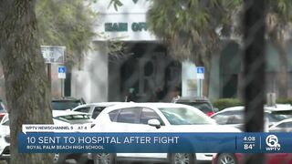 10 people taken to hospital after fight at Royal Palm Beach Community High School