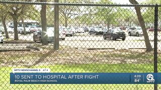 10 people taken to hospital after fight at Royal Palm Beach Community High School