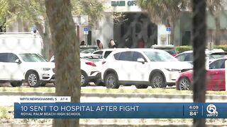 10 people taken to hospital after fight at Royal Palm Beach Community High School