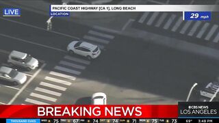 Police In Pursuit Of A Speeding Stolen Vehicle In Long Beach