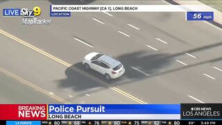 Police In Pursuit Of A Speeding Stolen Vehicle In Long Beach