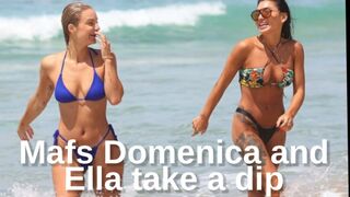 MAFS Ella Ding and Domenica Calarco flaunt bikini bodies at the beach